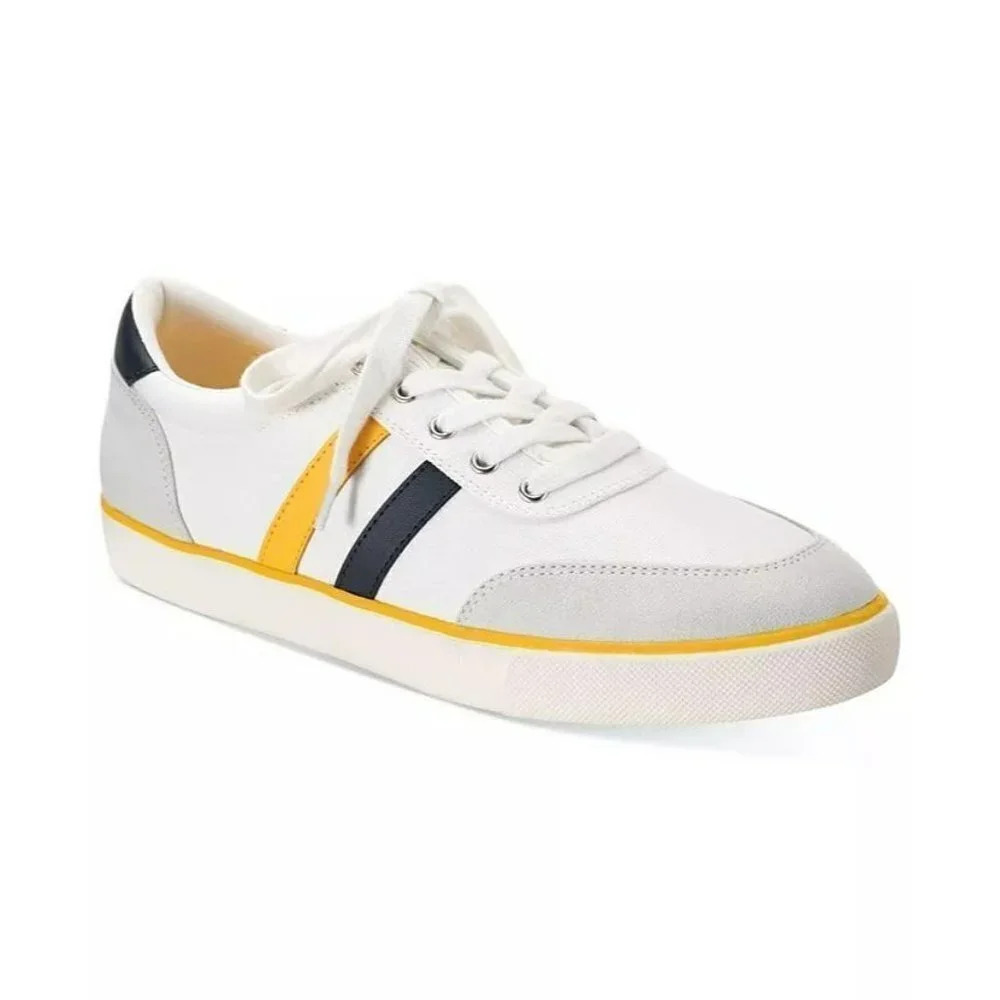 NIB Club Room Noah Men's Stripe Lace-Up Sneakers Size 10.5 M (MSRP $65)